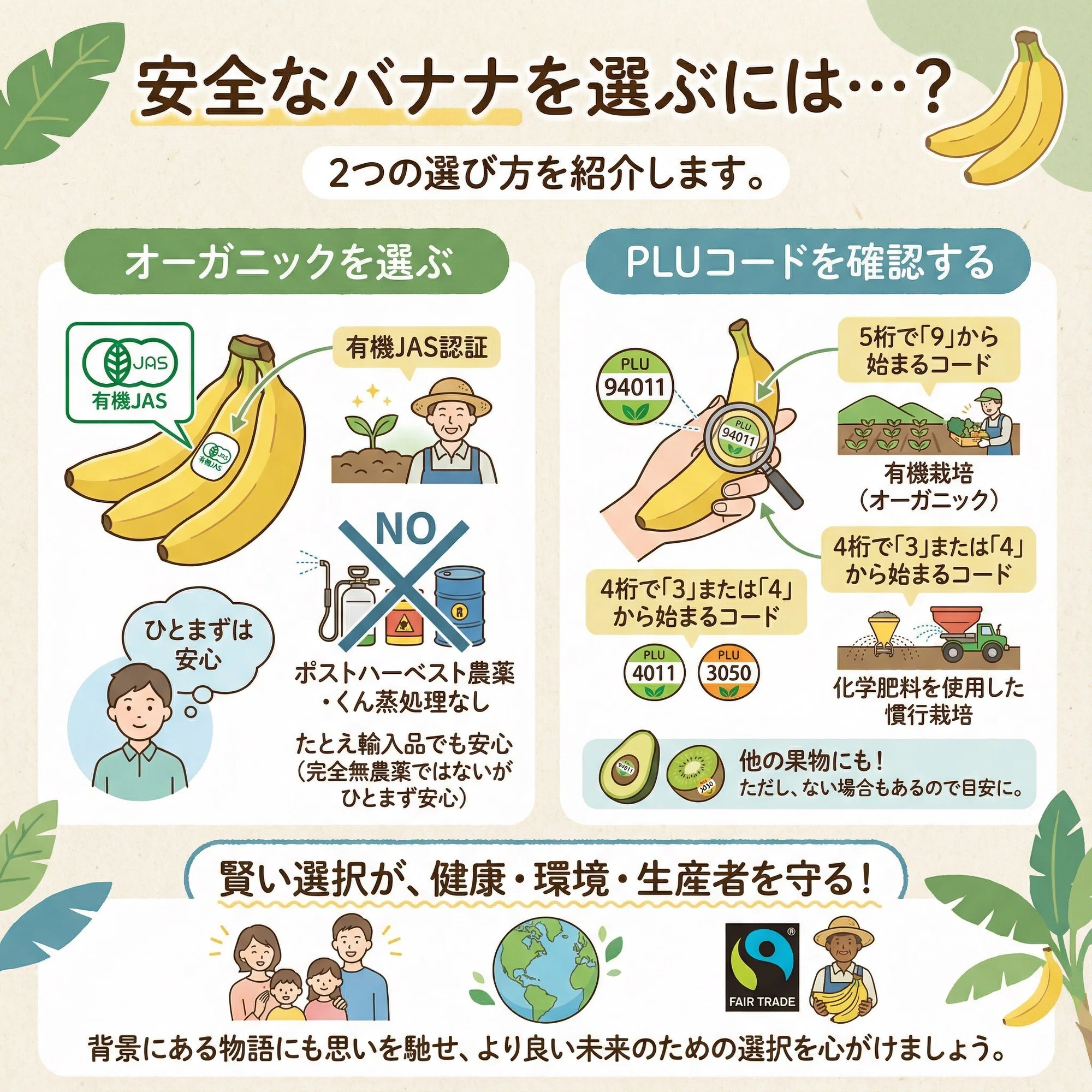 驚異】EU基準値の数百倍の農薬が…？！バナナの知られざる真実：隠れた 