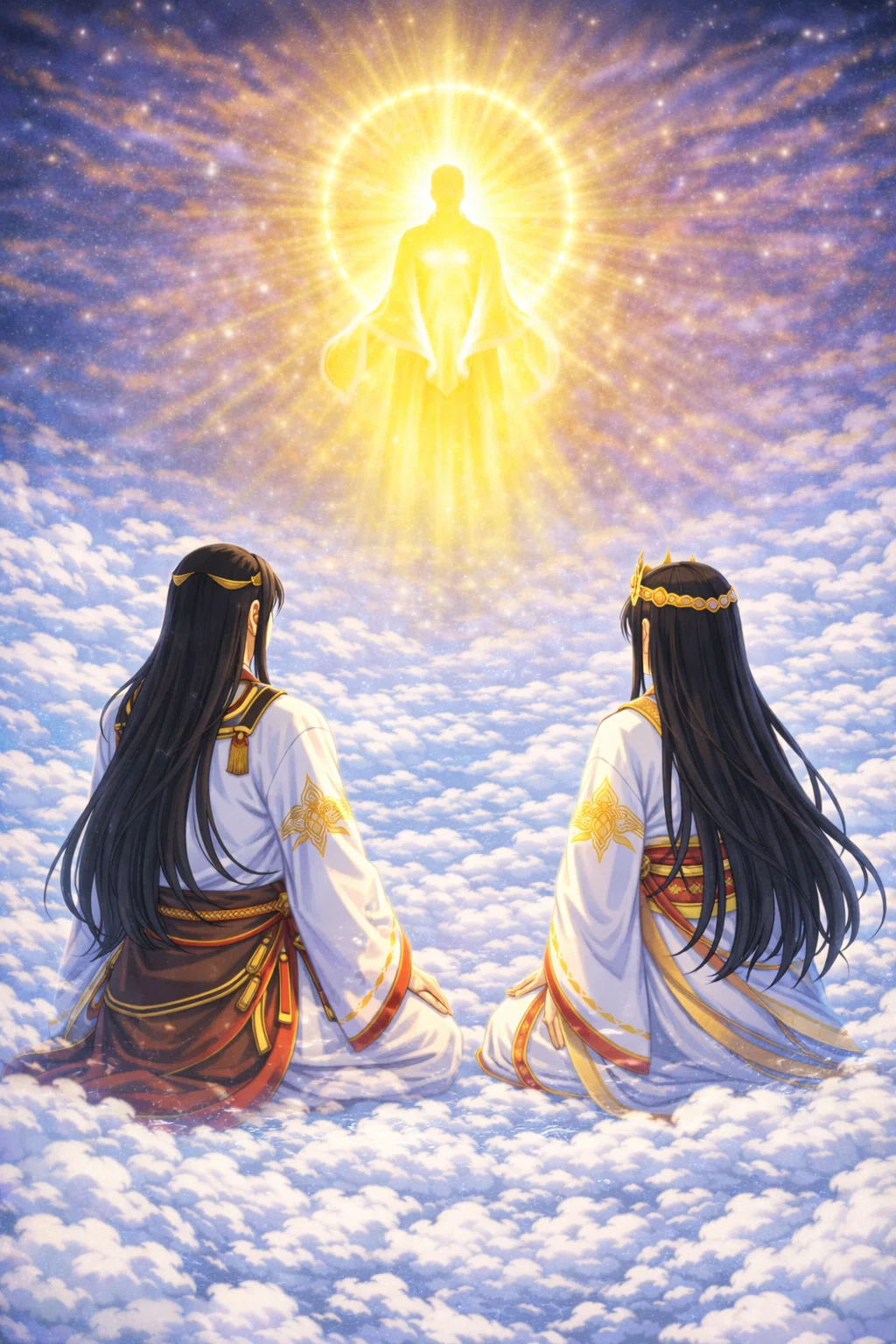 AIイラスト日本神話|2.イザナギとイザナミの国生み・神生み|ほぼ63世ヤマトタケル