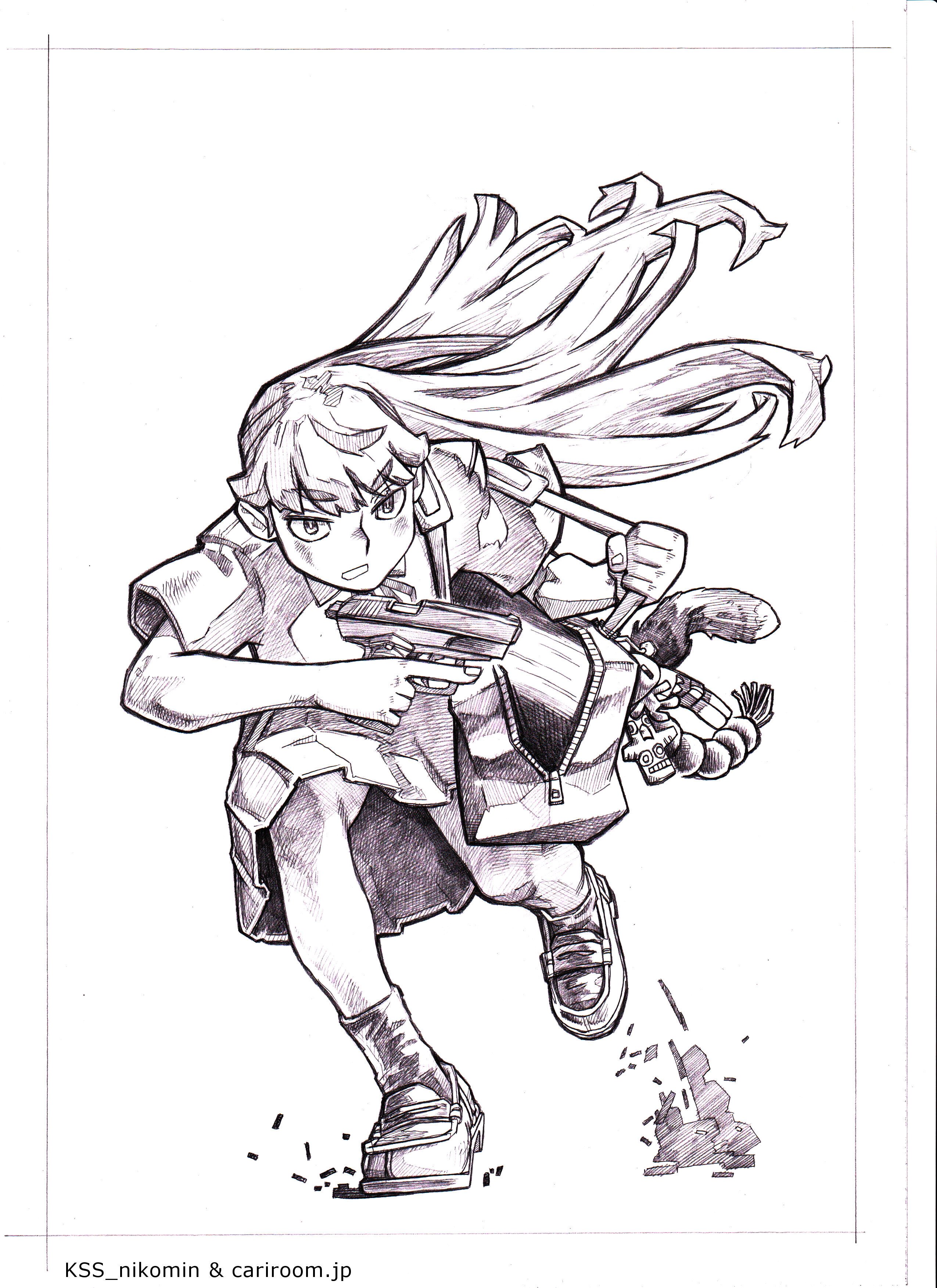 イラスト練習#11「自己添削4。仕上げ中も違和感をつぶす