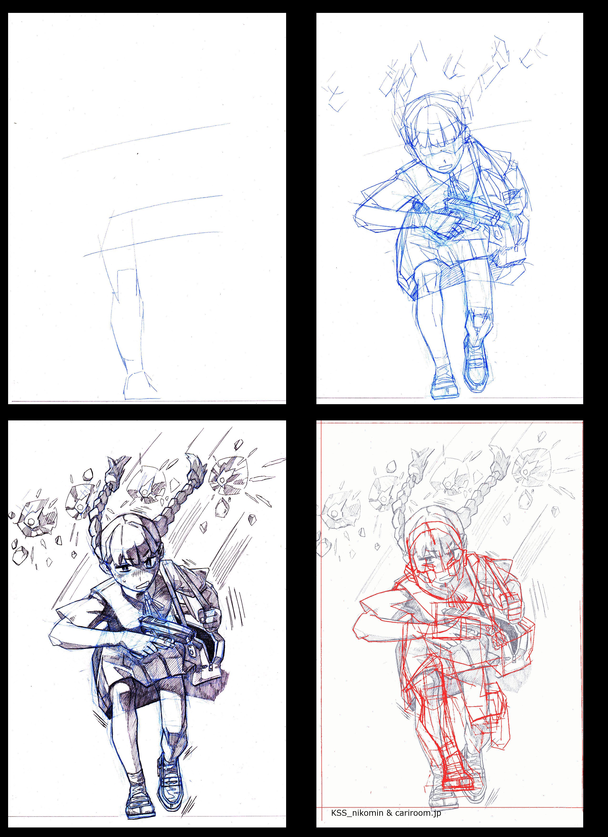 イラスト練習#11「自己添削4。仕上げ中も違和感をつぶす