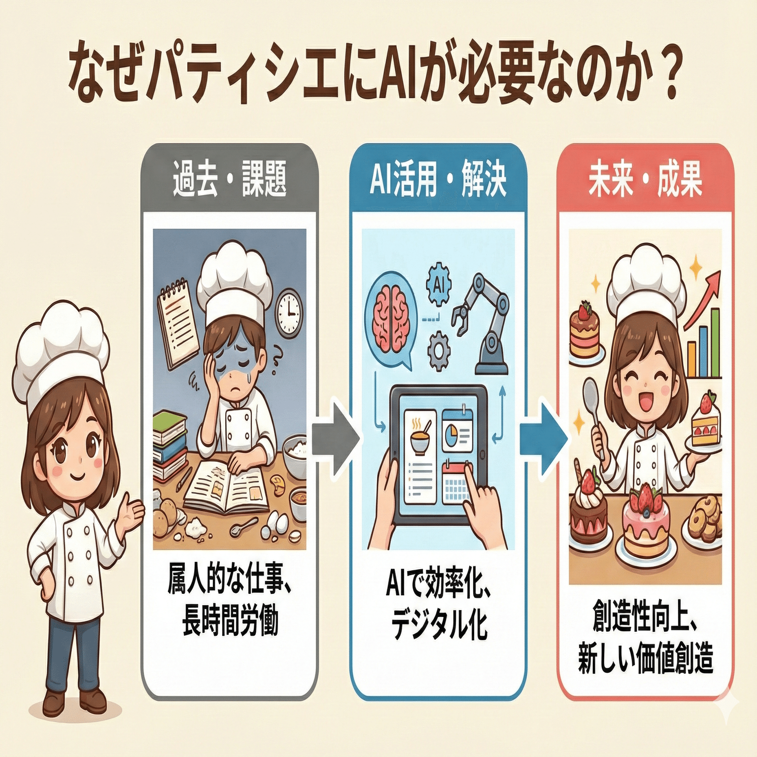 AI x パティシエで描く新しい働き方の教科書｜AIパティシエちゃん