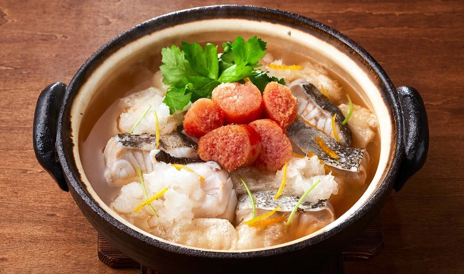 Recommended for Cold Days! Cod and Fried Mochi Mentaiko Mizore