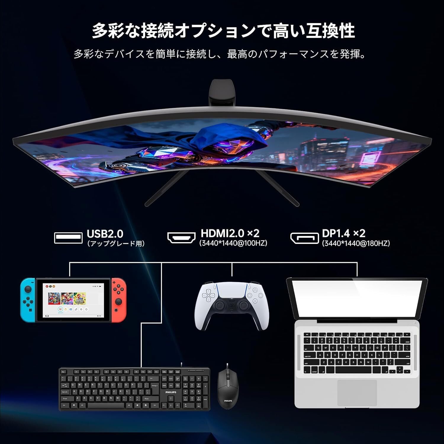 KTC H34S18S 34インチ曲面ゲーミングモニターで「ゲーム体験が別次元に