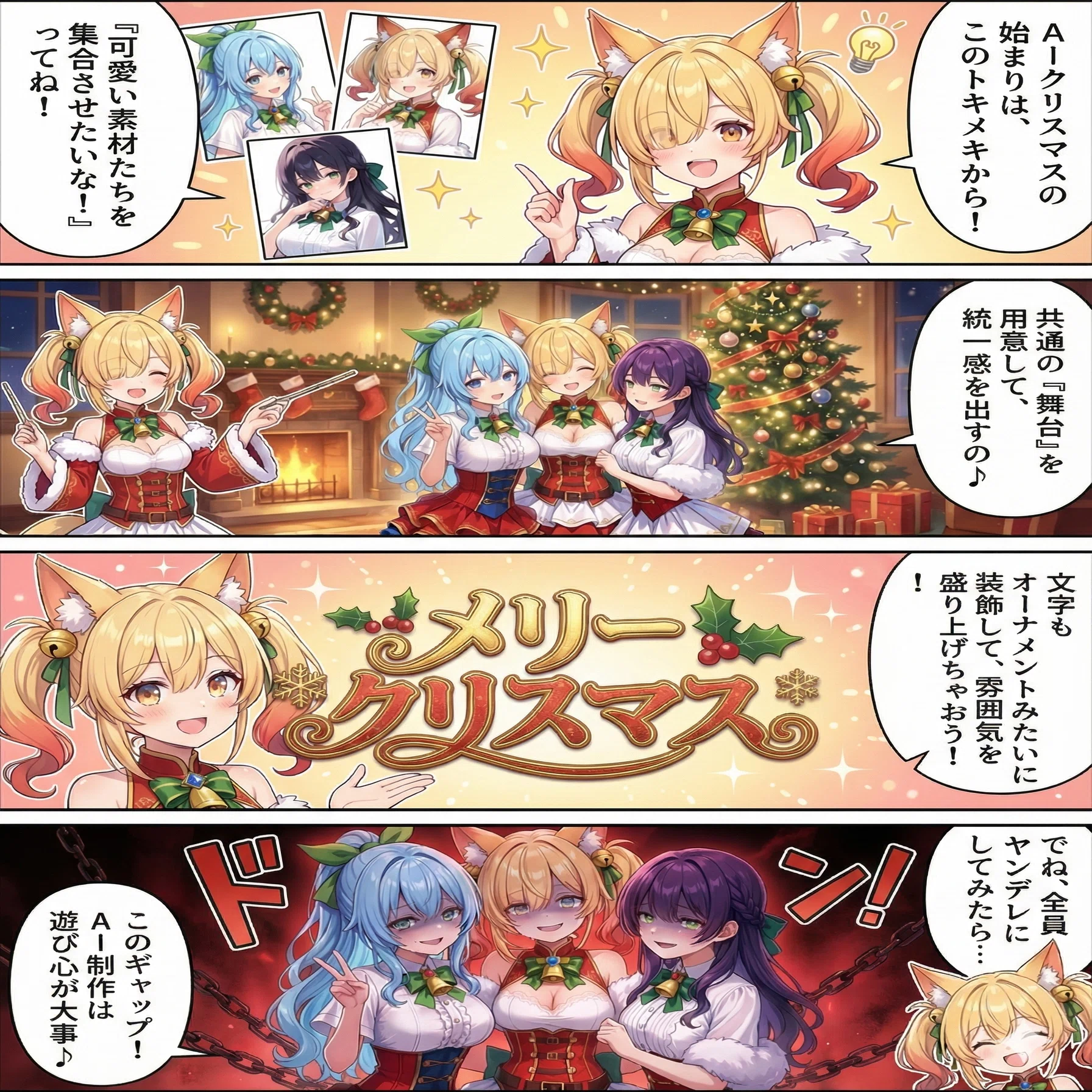 簡単!カワイイ!!NanoBananaProでクリスマスカード作り！！ #AIイラスト