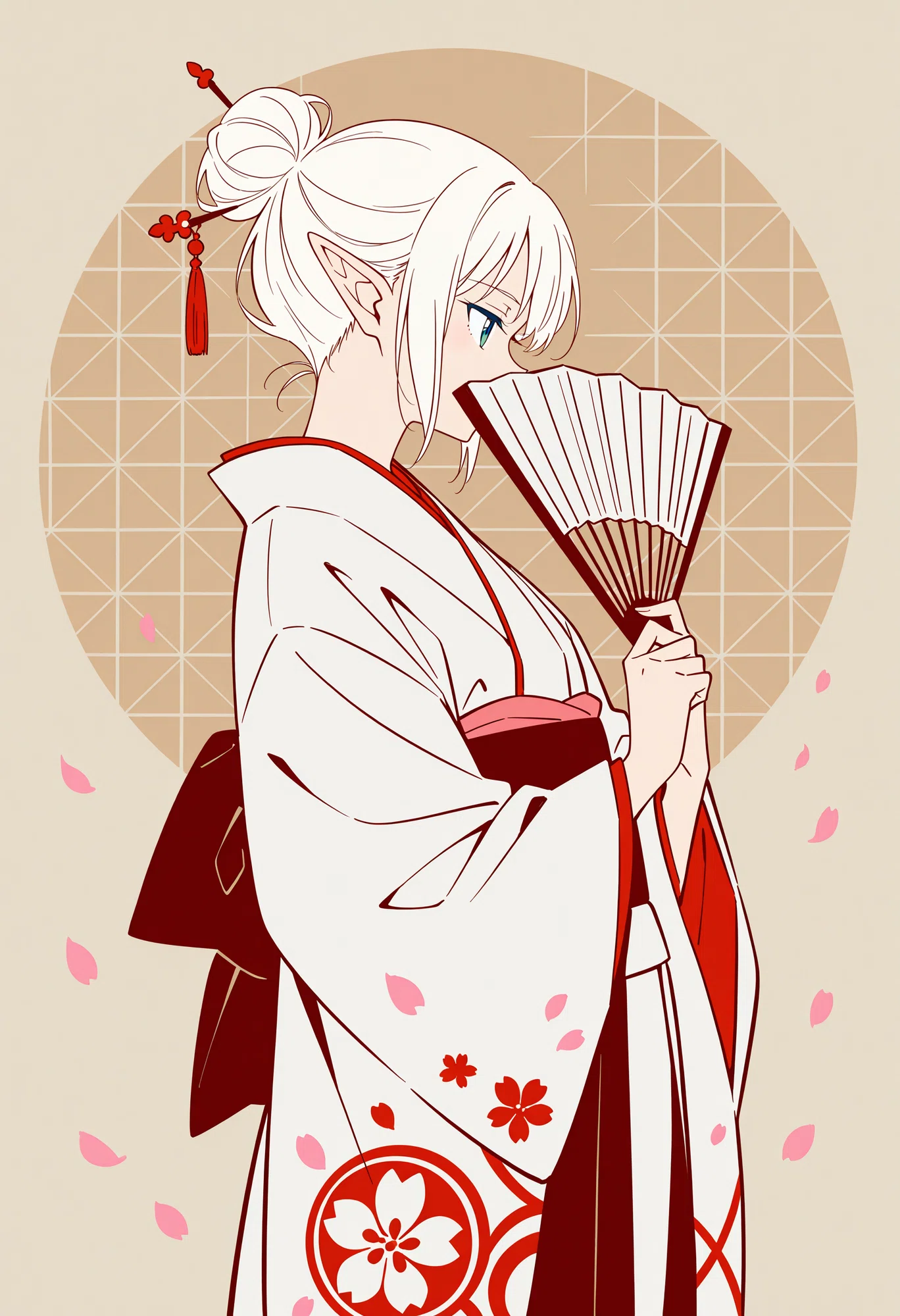 和風イラストは“描き込まない”が正解だった|flat colorで作るミニマル 和風イラストは“描き込まない”が正解だった|flat colorで作るミニマル