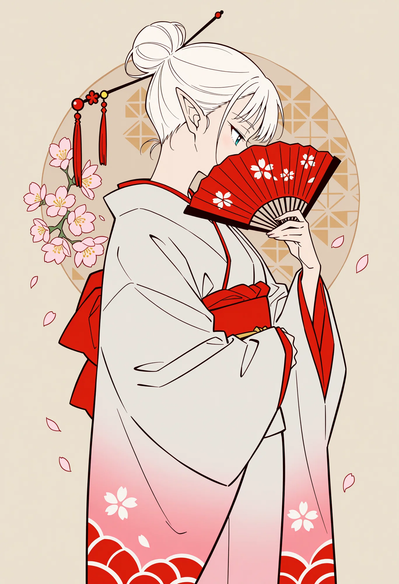 和風イラストは“描き込まない”が正解だった|flat colorで作るミニマル 和風イラストは“描き込まない”が正解だった|flat colorで作るミニマル
