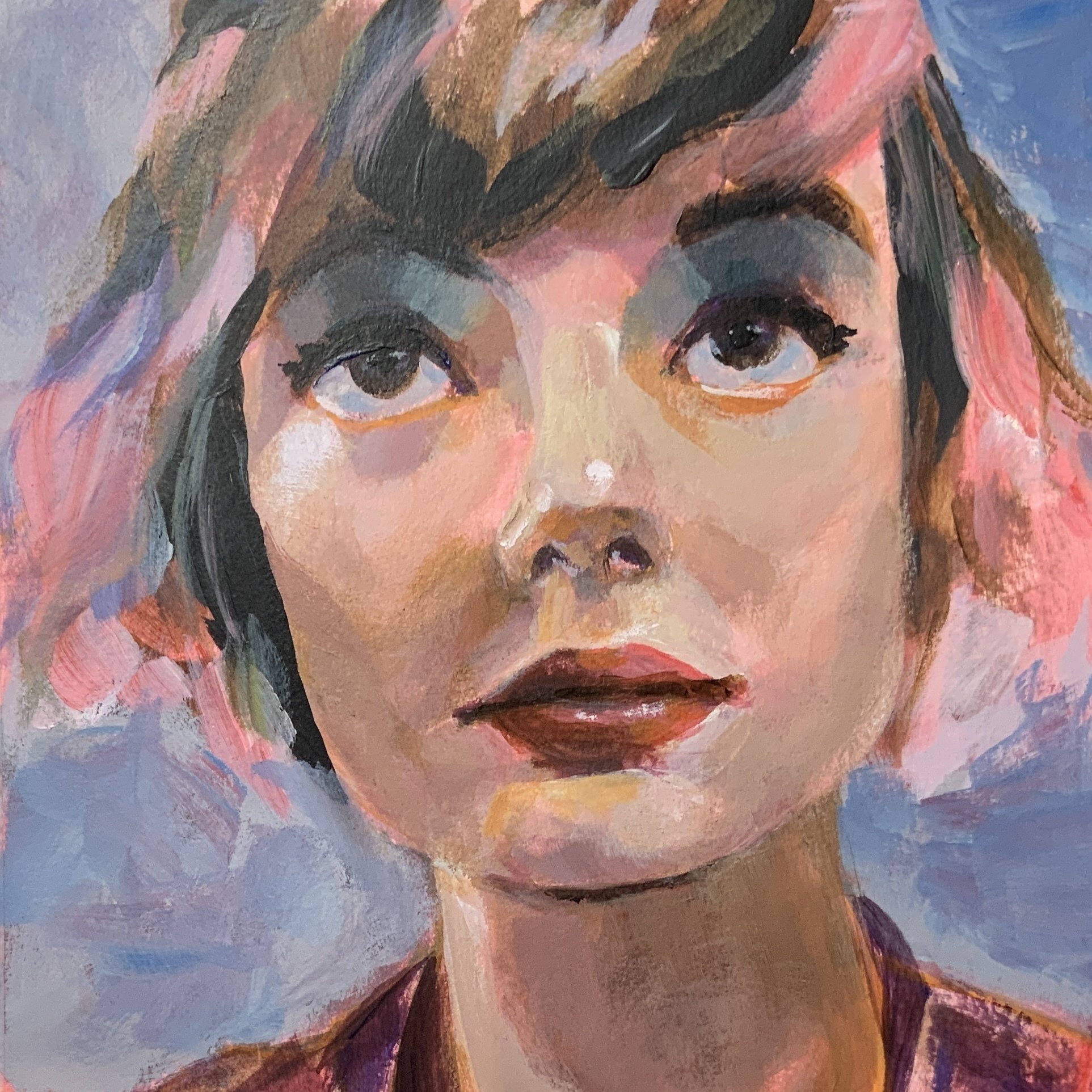 世界に1つだけです。アクリル絵画 ネコさん1号 803×652mm アクリル