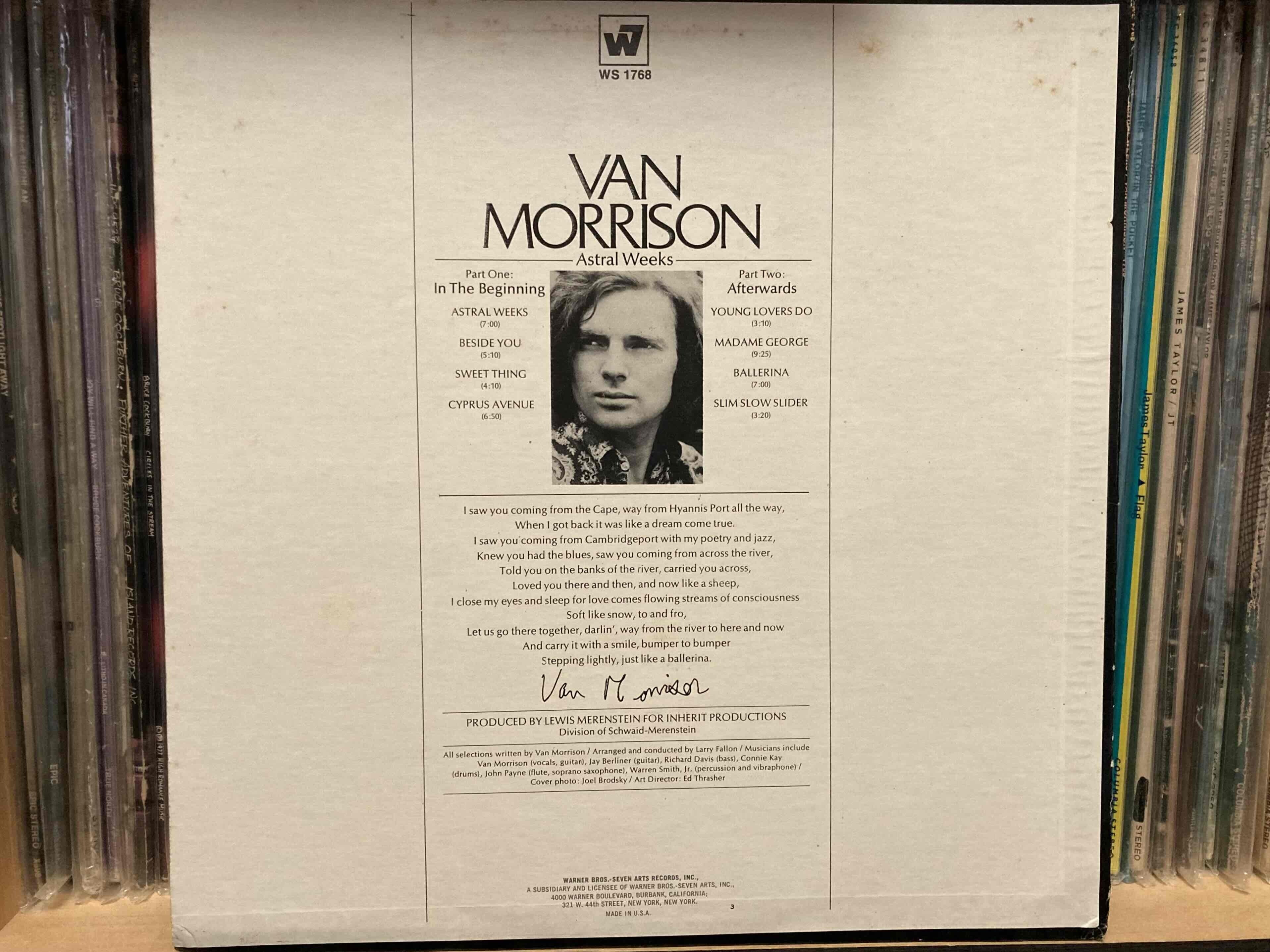 Van Morrison [ Astral Weeks] Warner Brothers WSー1768｜naruru's Record