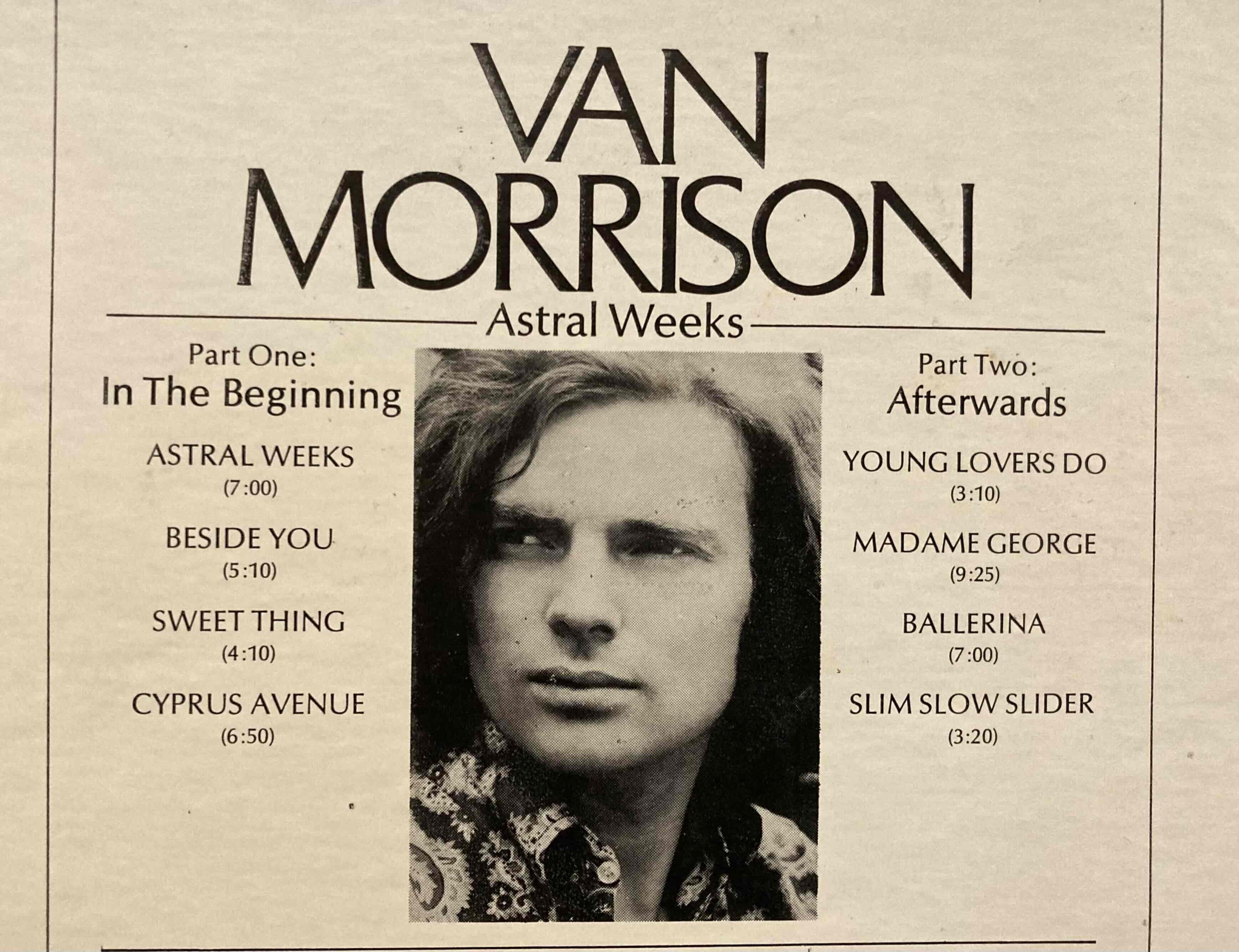 Van Morrison [ Astral Weeks] Warner Brothers WSー1768｜naruru's Record