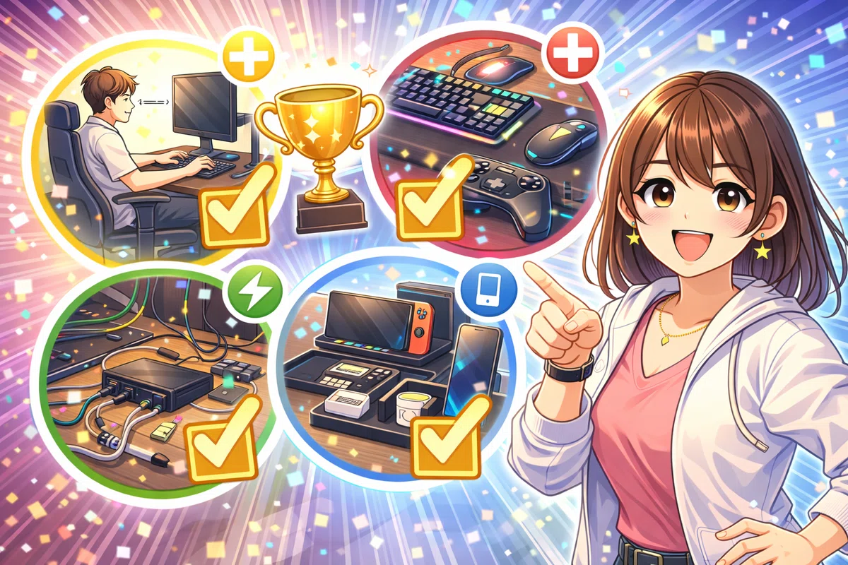 デスク周りガジェット（ゲーム向け）は「4つの整え方」で勝てる