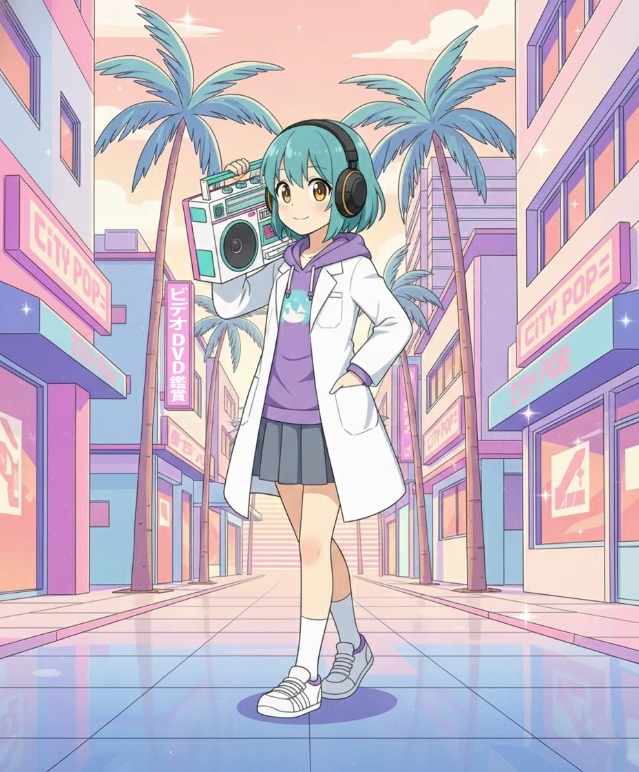 ラジカセを抱えたパイちゃん