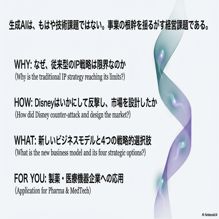 Disney × OpenAI事例から学ぶ、製薬・医療機器メーカーのビジネスモデル変革ーーAI時代の知財戦略レポート｜Shin Yamamoto
