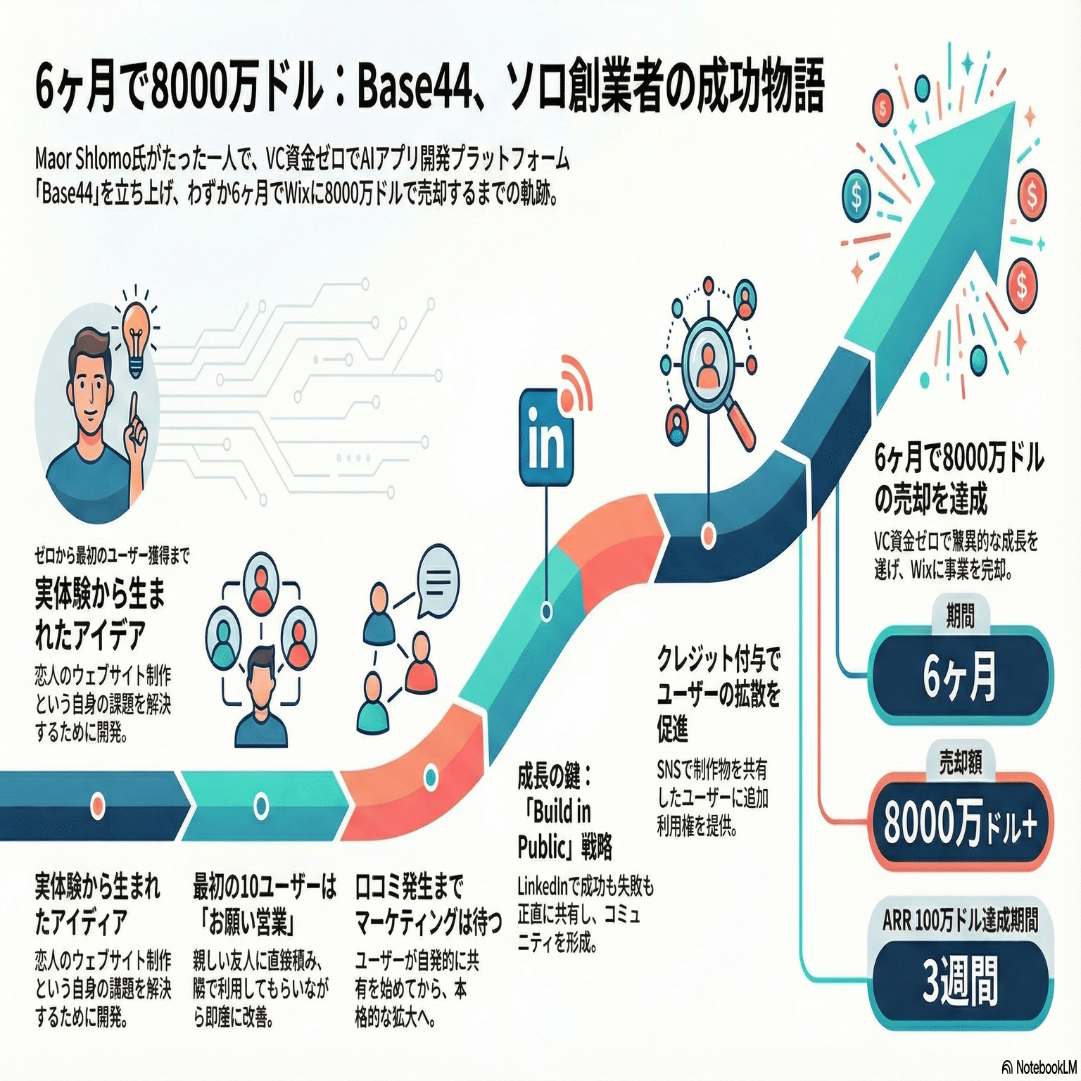 Base44] ソロ起業家6ヶ月120億円でスタートアップ売却｜○△◁