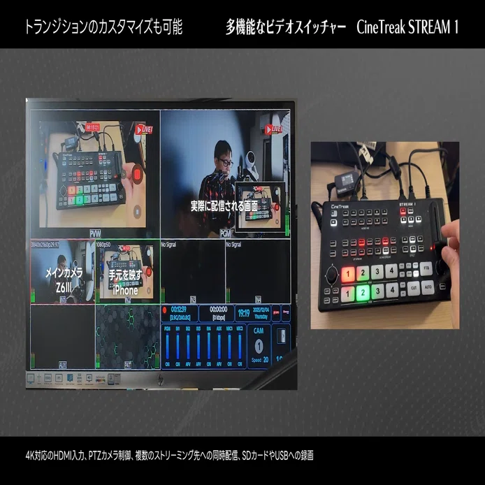 CineTreak STREAM 1 4HDMI ビデオスイッチャー｜Shoichi Watanabe