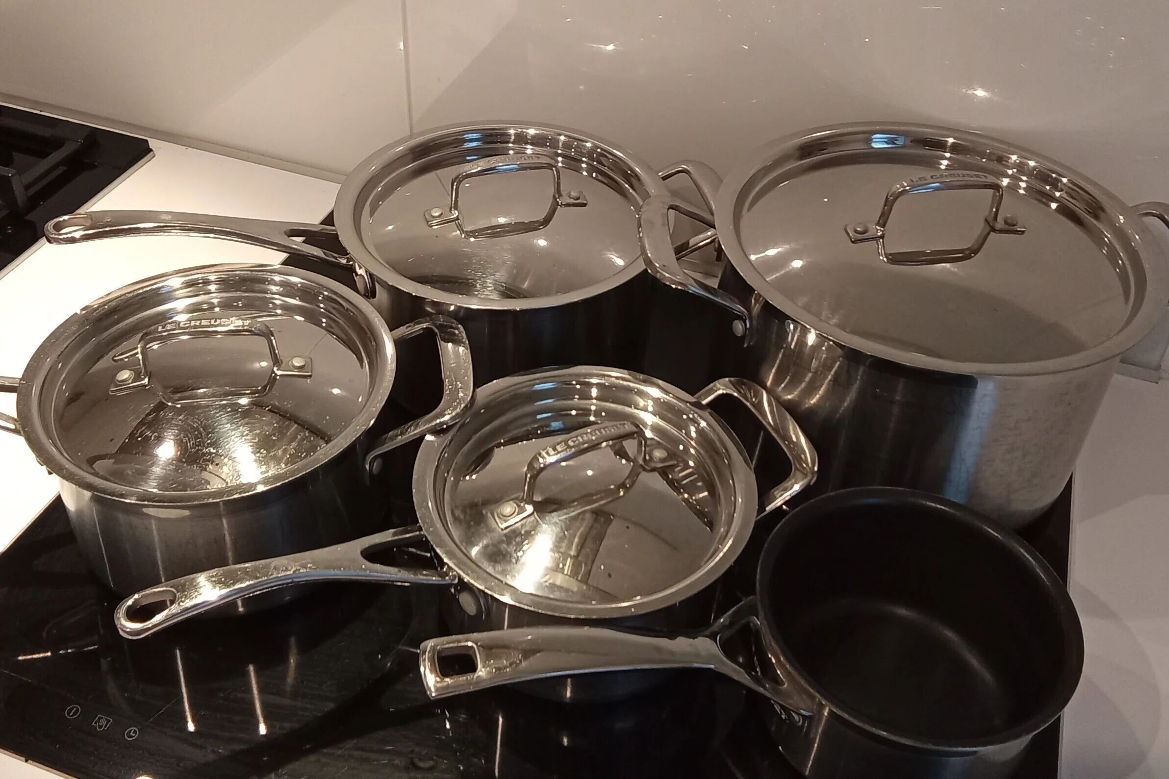 ル・クルーゼ（Le Creuset） ステンレス製3点セット 片手鍋 両手鍋 ル