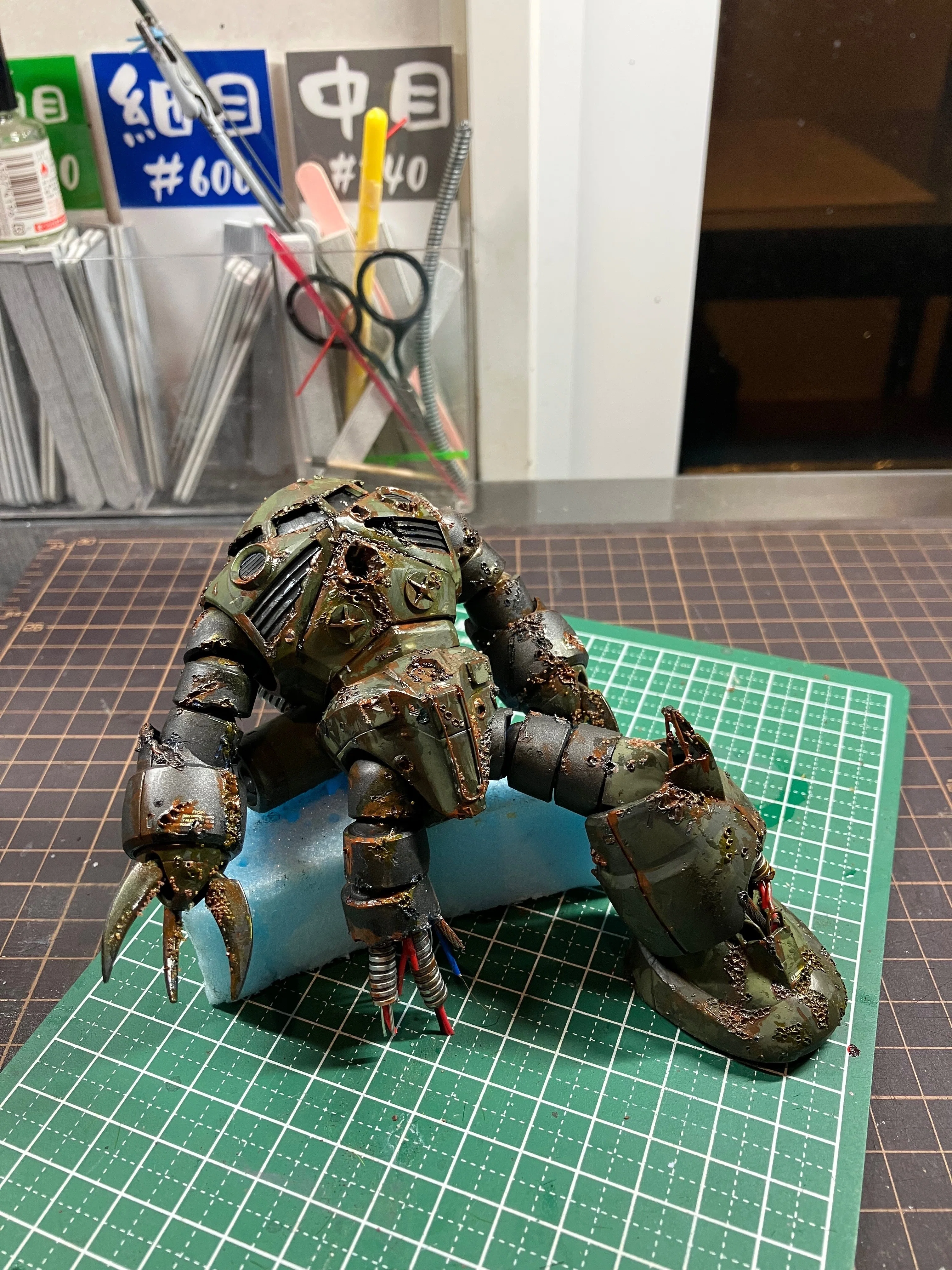 Z'Gok Verdant Grave– 苔に眠るMSの残骸ーMaking log各アップ画像