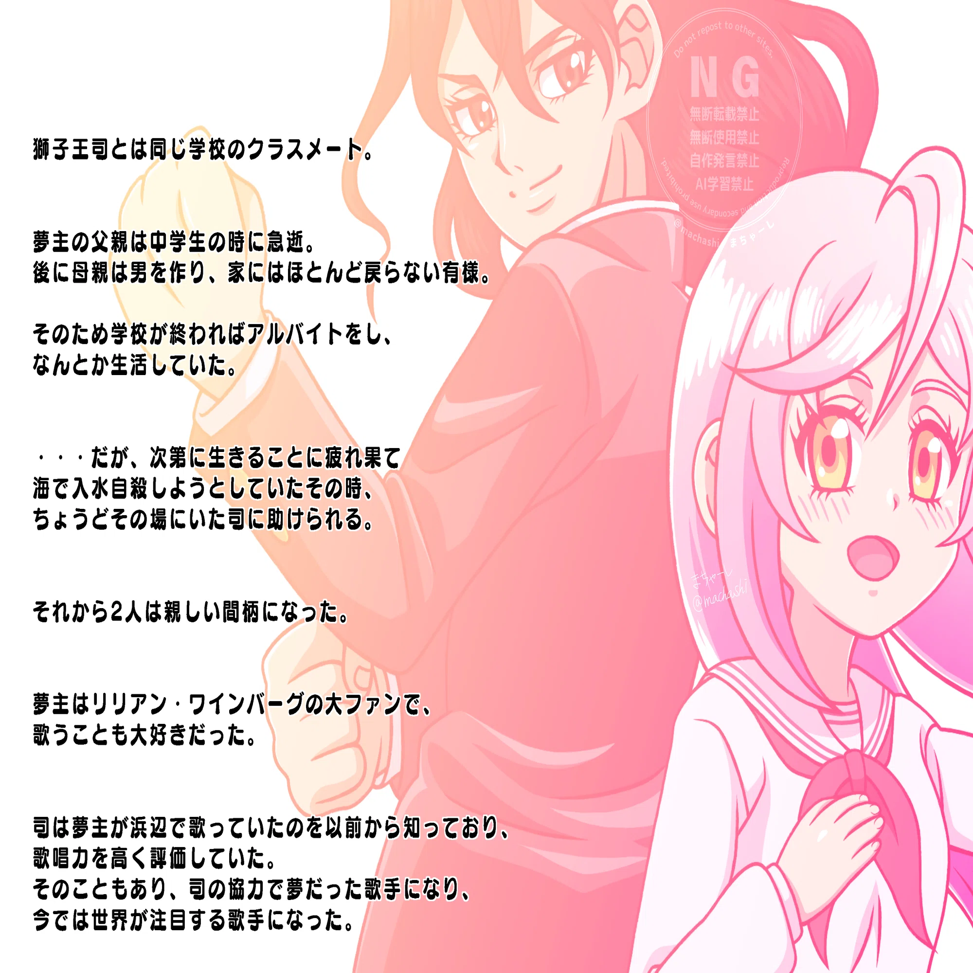 まちゃーし( machashi )ファンアート＿夢絵 【 Dr.STONE＿獅子王司＿夢