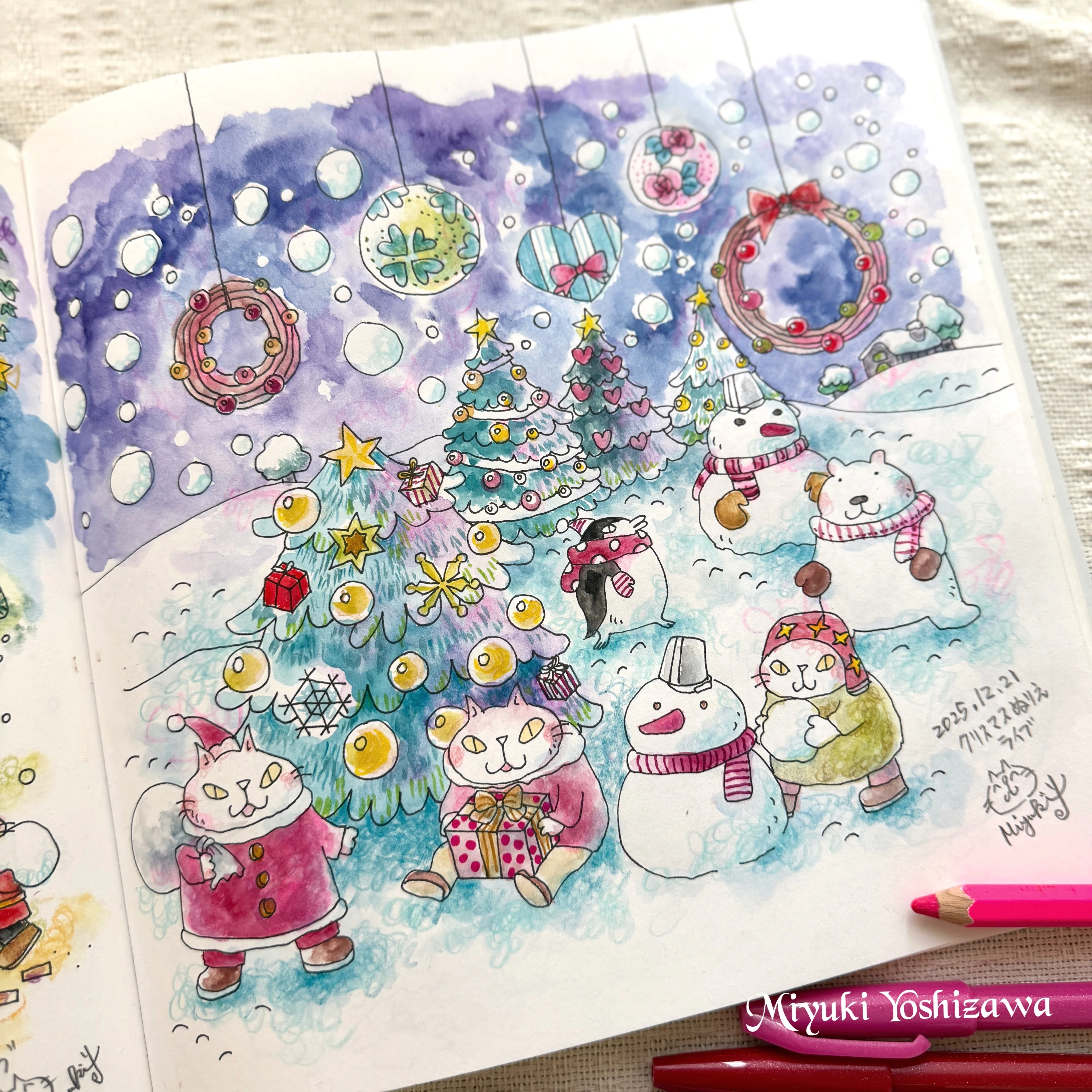 ぬりえライブで使った画材たち｜吉沢深雪