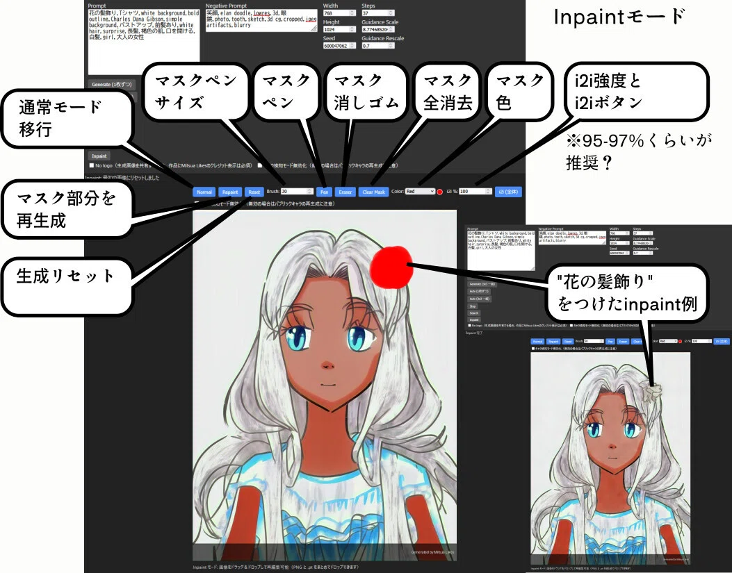 気持ちよく創作を楽しむための画像生成ツール: Mitsua Likesと非公式アプリMitsua Likes Inpainter解説｜togacat