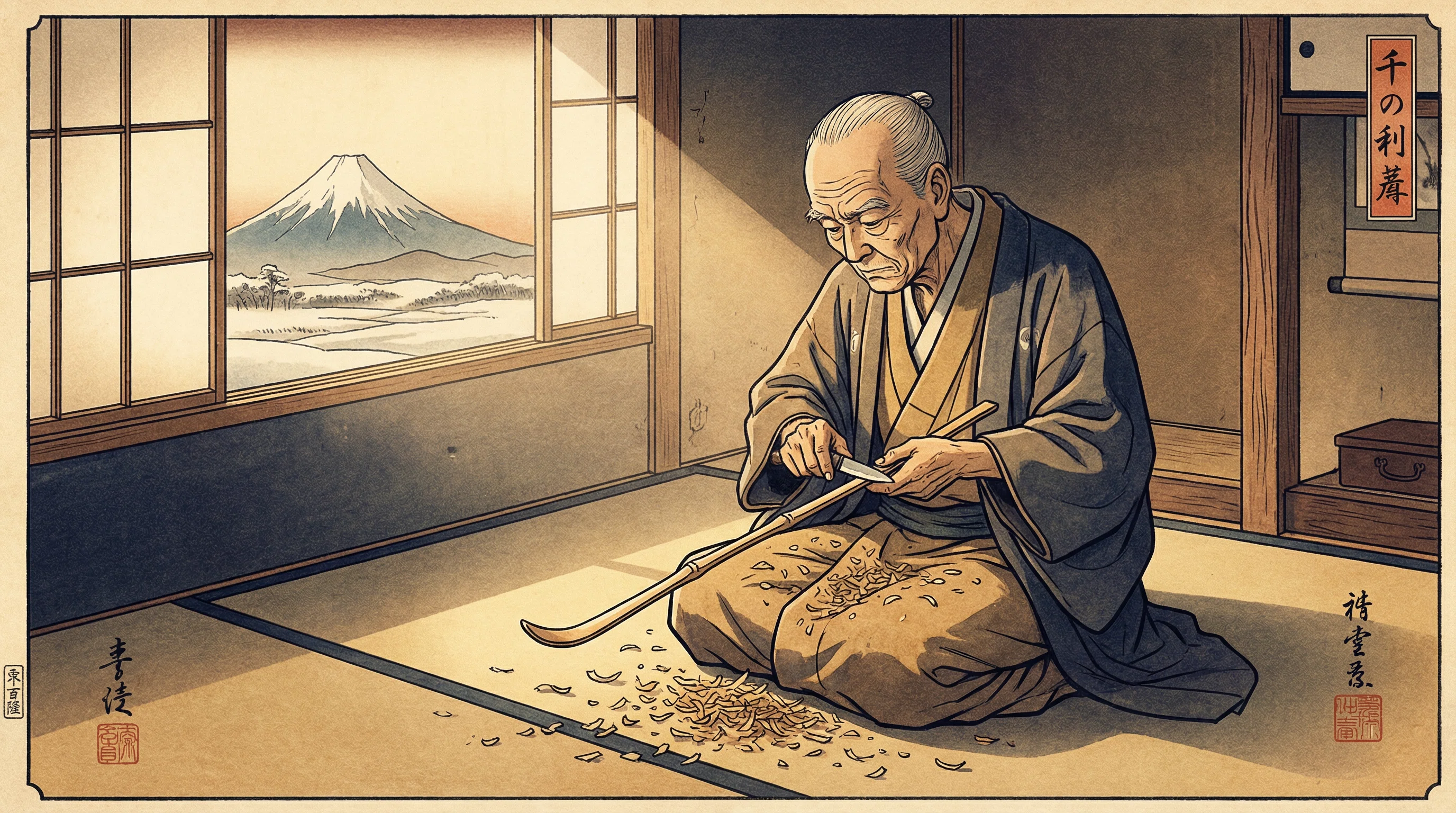 削るは、祈り。千利休、最後の茶杓『泪』に込めた究極の引き算の美学