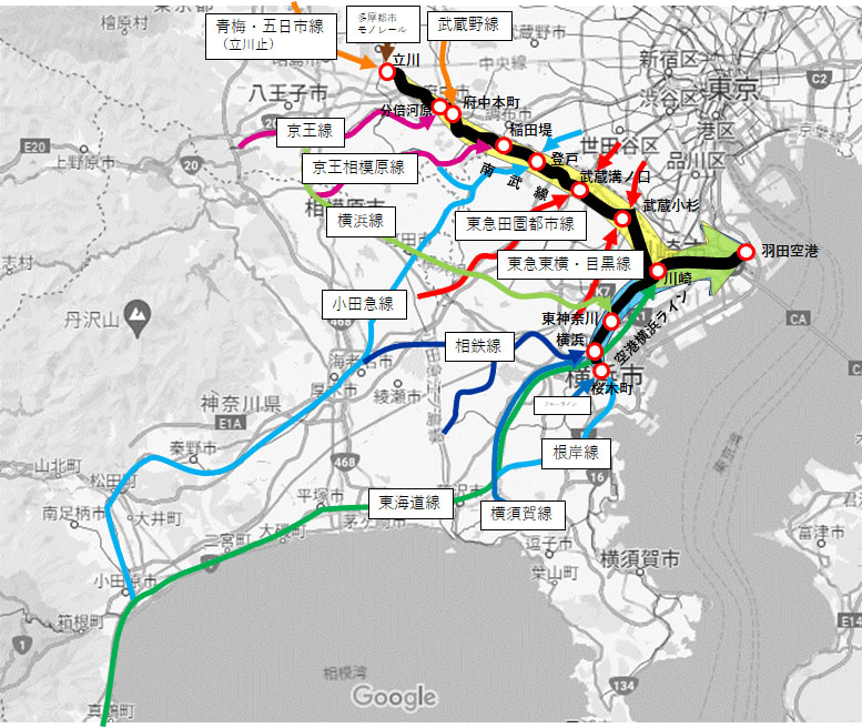 南武線改善案・ダイヤ案 -羽田空港に延伸せよ-｜鉄道改善案