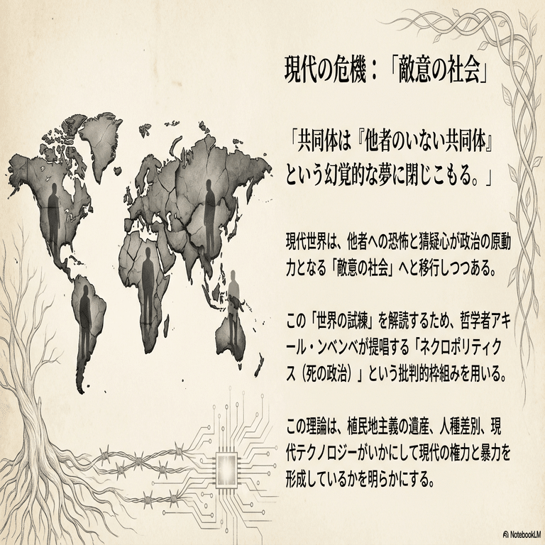 NotebookLM】植民地主義、人種差別、テクノロジーの交差点における現代権力：アキール・ンベンベのネクロポリティクス的分析｜Sakiya  ARAKAWA