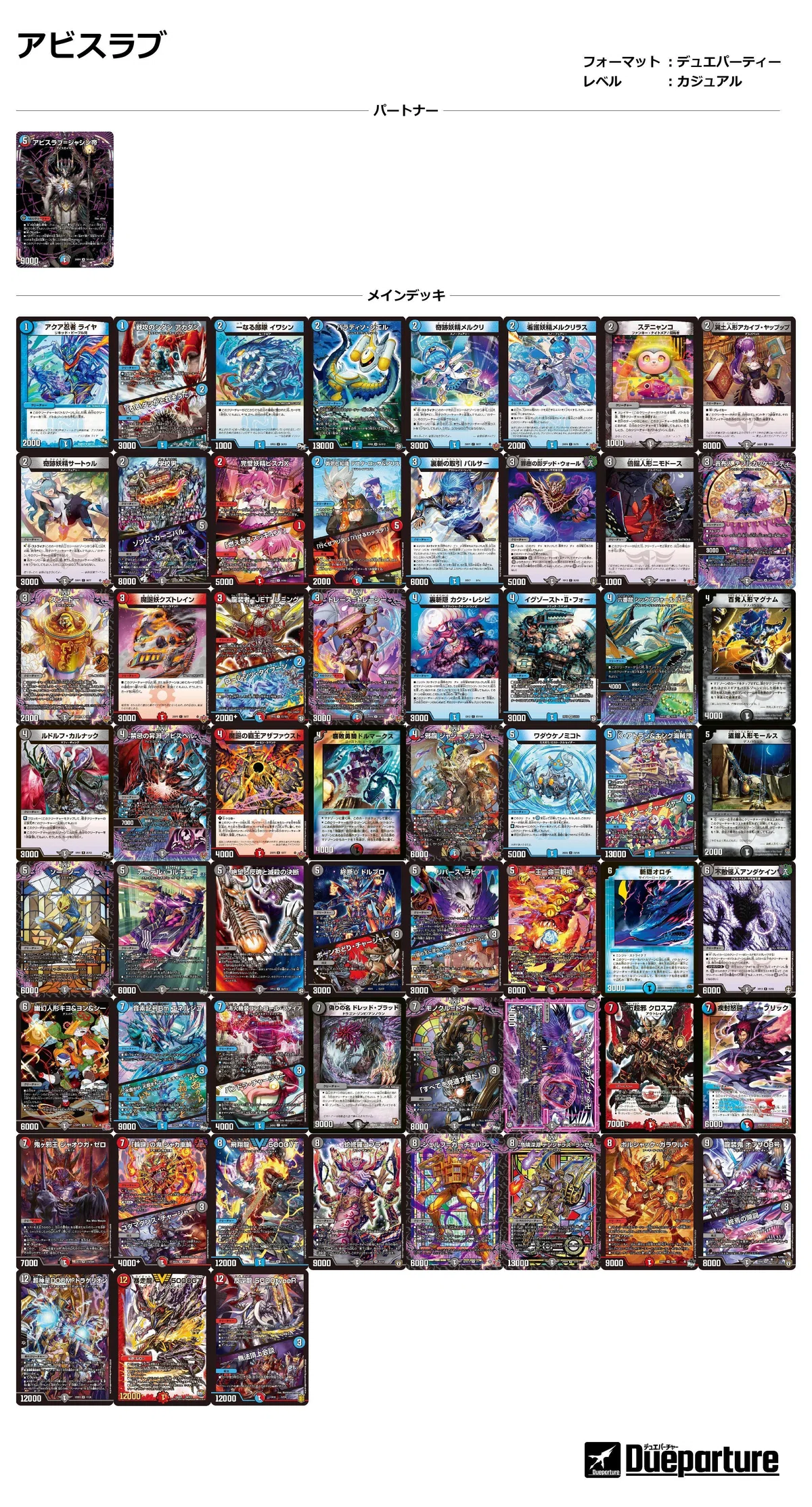 第3回】デュエパーティーデッキ紹介: アビスラブ=ジャシン帝パートナー 