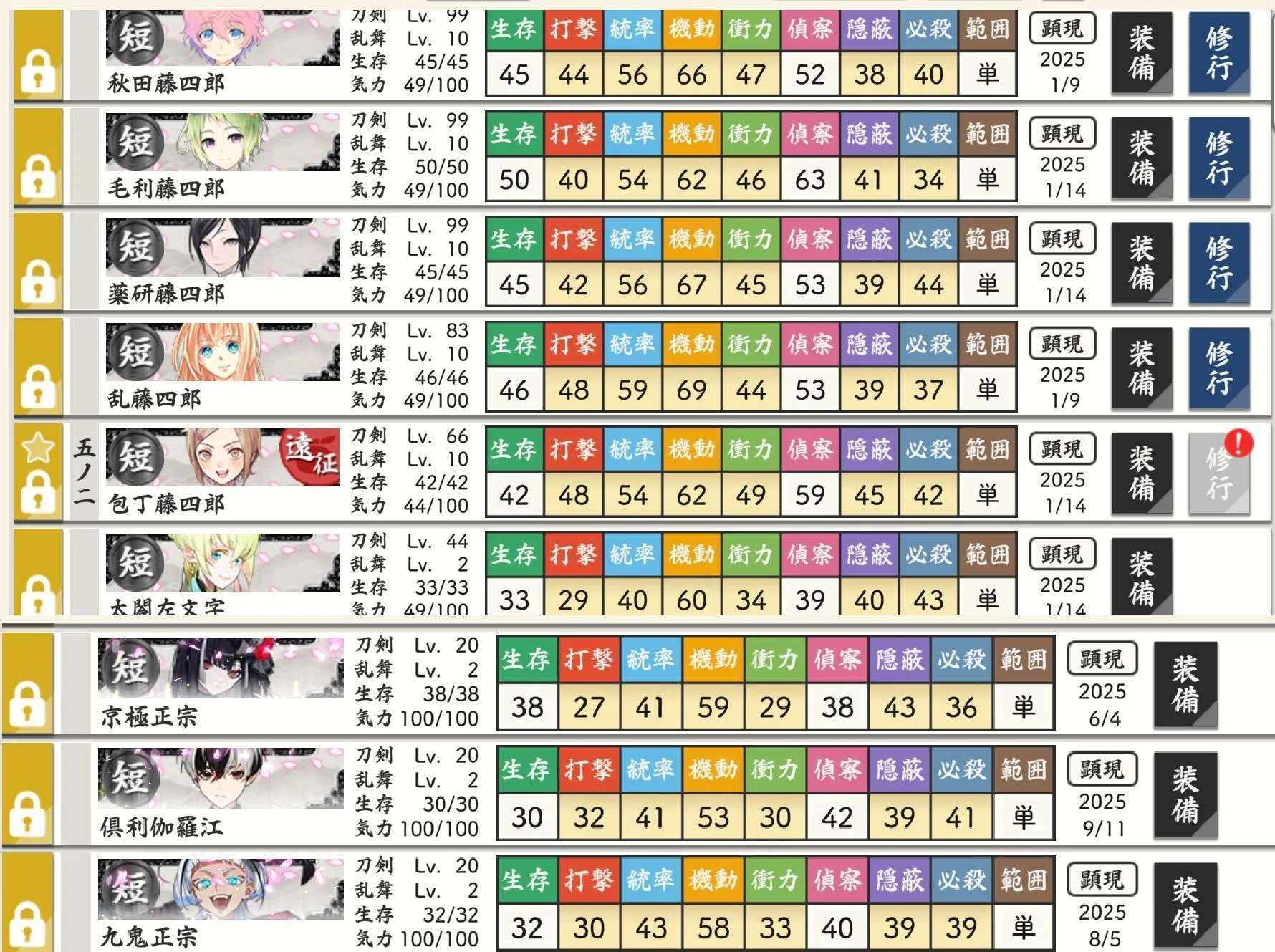 とうらぶ備忘録1｜白木蓮