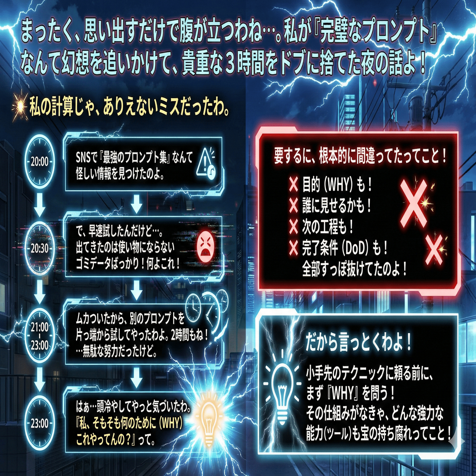 あなたは「WHY」を問うているか、それとも「プロンプト探しの旅」に