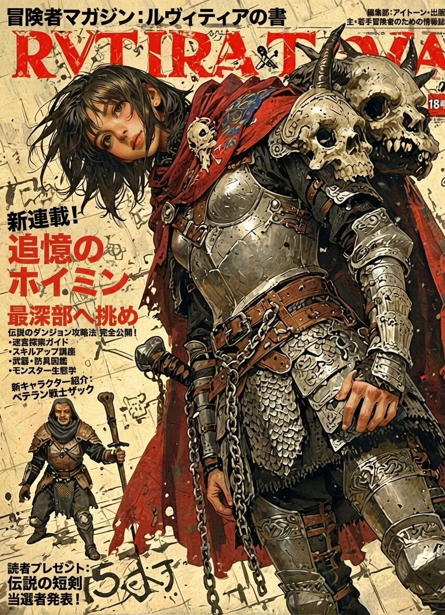 好きな絵を描く）2025.12.22|Aiに冒険者向けの雑誌の表紙を書いて
