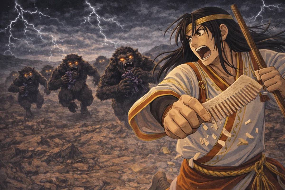 AI Illustrations of Japanese Mythology | 3. The Parting of Izanagi