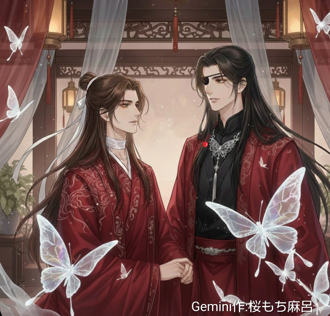 💭【天官賜福】3巻 謝憐『真っ赤な服で天界へ.‼️』そんな場面あっ