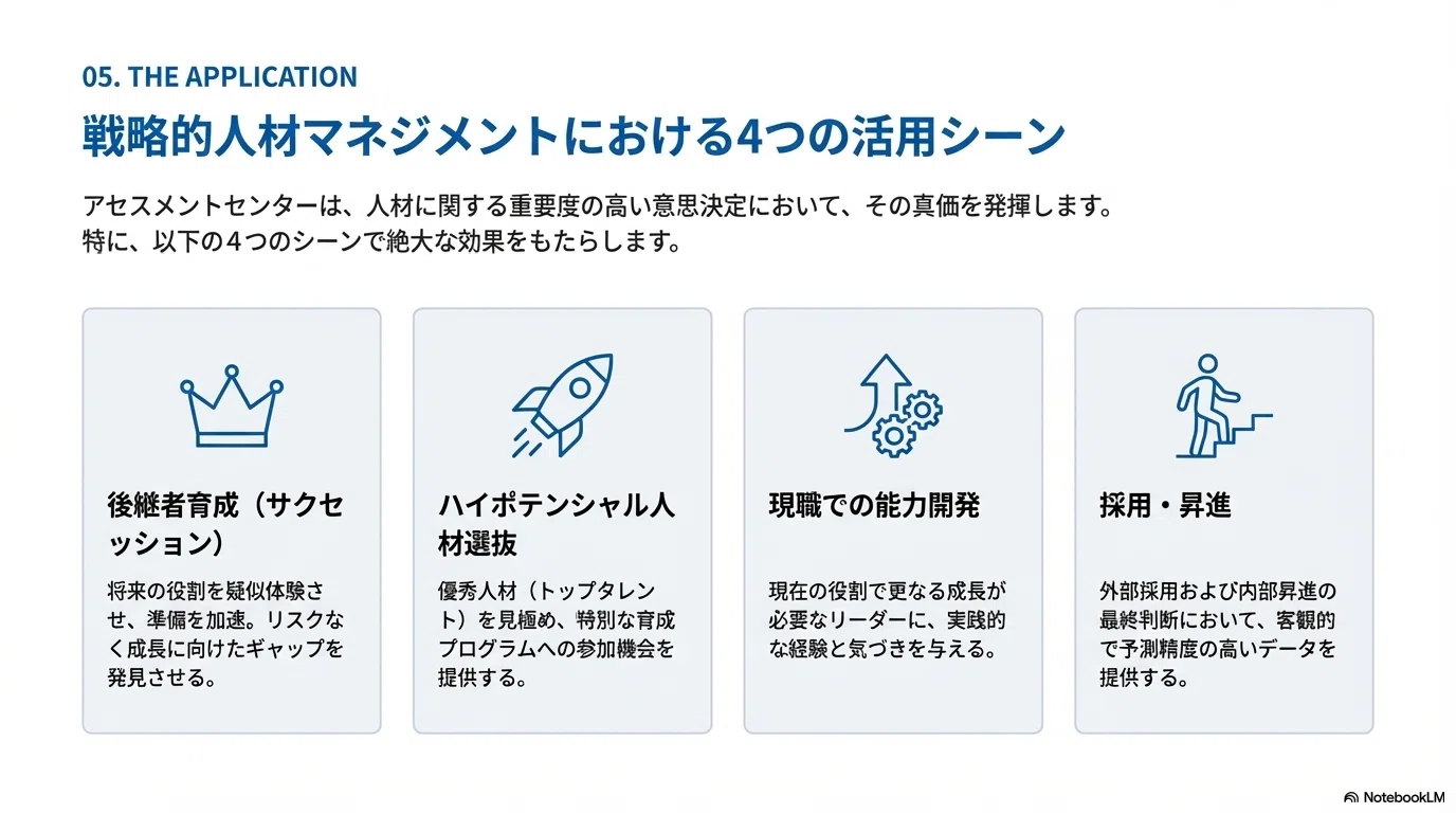 アセスメントセンターで失敗しない次世代リーダー選抜～リスクゼロで