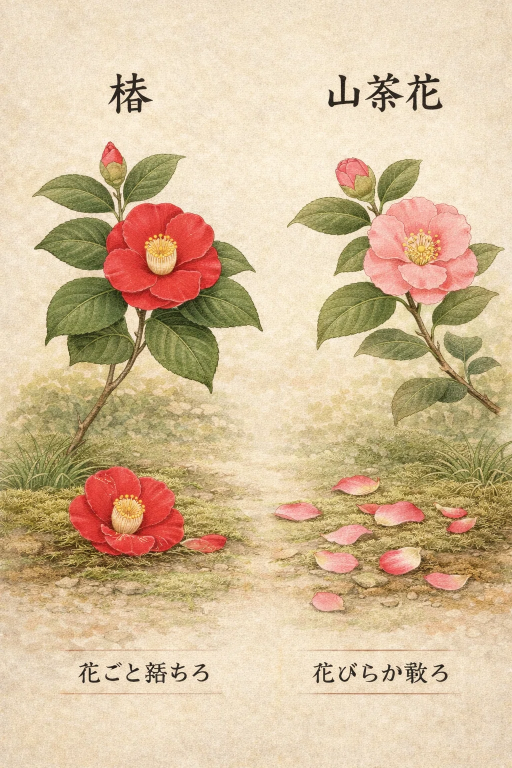 山茶花　茶花　石蕗　南天他 山茶花 茶花 石蕗 南天他 山茶花| Camellia japonica | 科技研花图画书