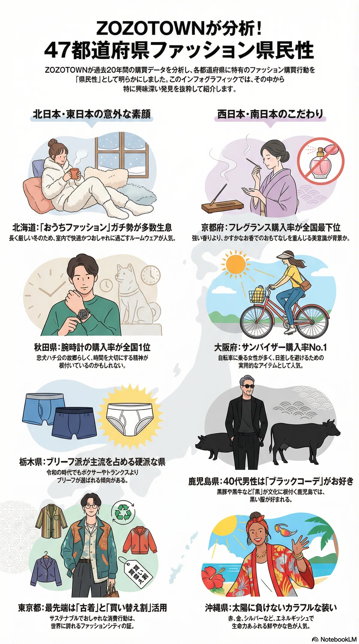 ZOZOの購買データ×県民性が面白かった話｜モイまん