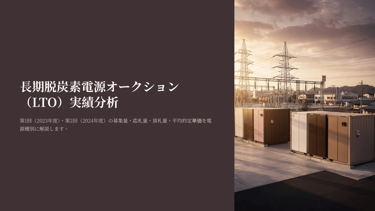 解説】長期脱炭素電源オークション（2）第1・2回の約定結果｜株式会社電力シェアリング
