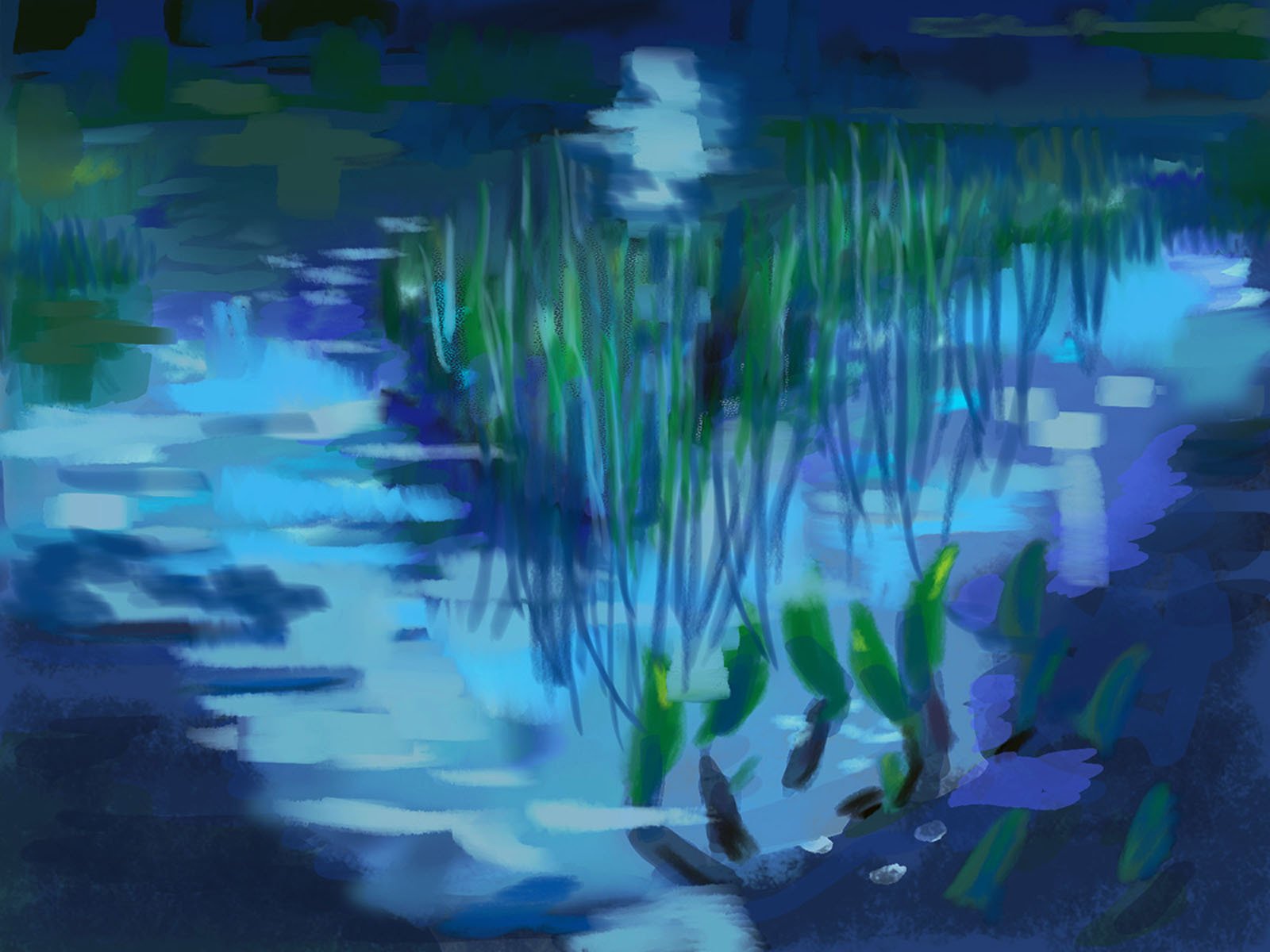 半年練習しても上手くいかないエモい風景画。「感情は色で表す」なら色