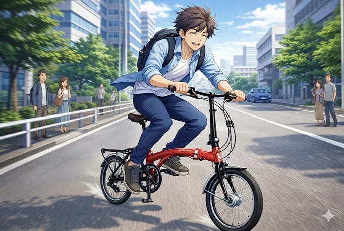 もう担がなくていい！『転がせる』電動自転車ハリークインで、輪行の