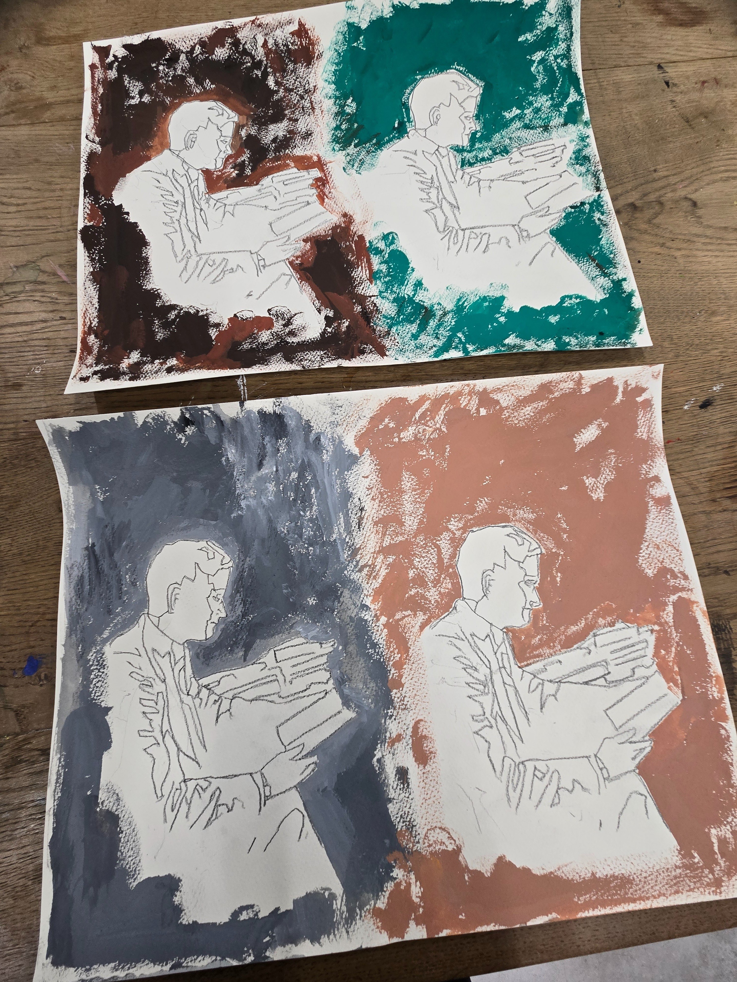 油絵画の制作過程、エスキースから始める｜Joe