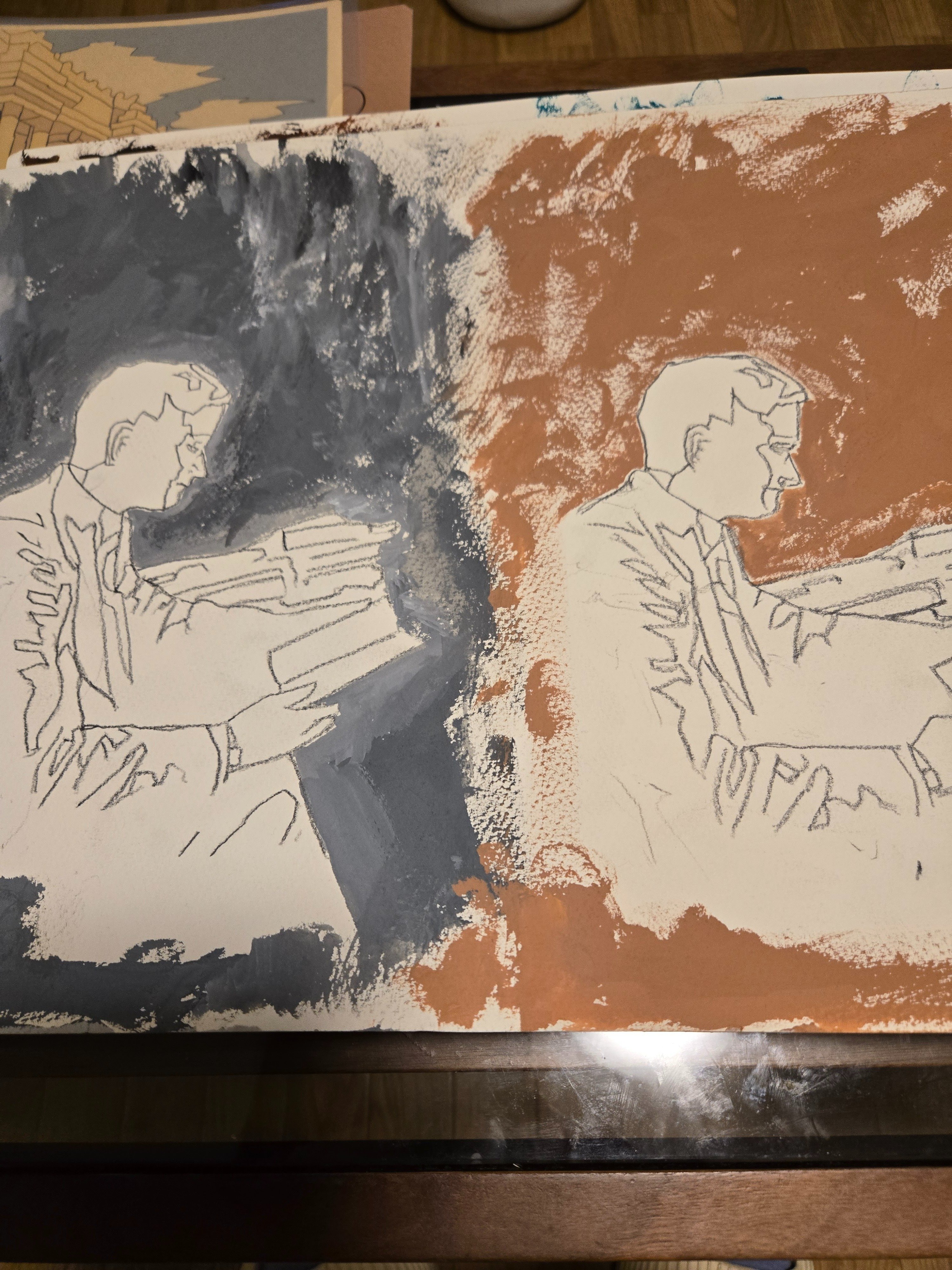 油絵画の制作過程、エスキースから始める｜Joe7771