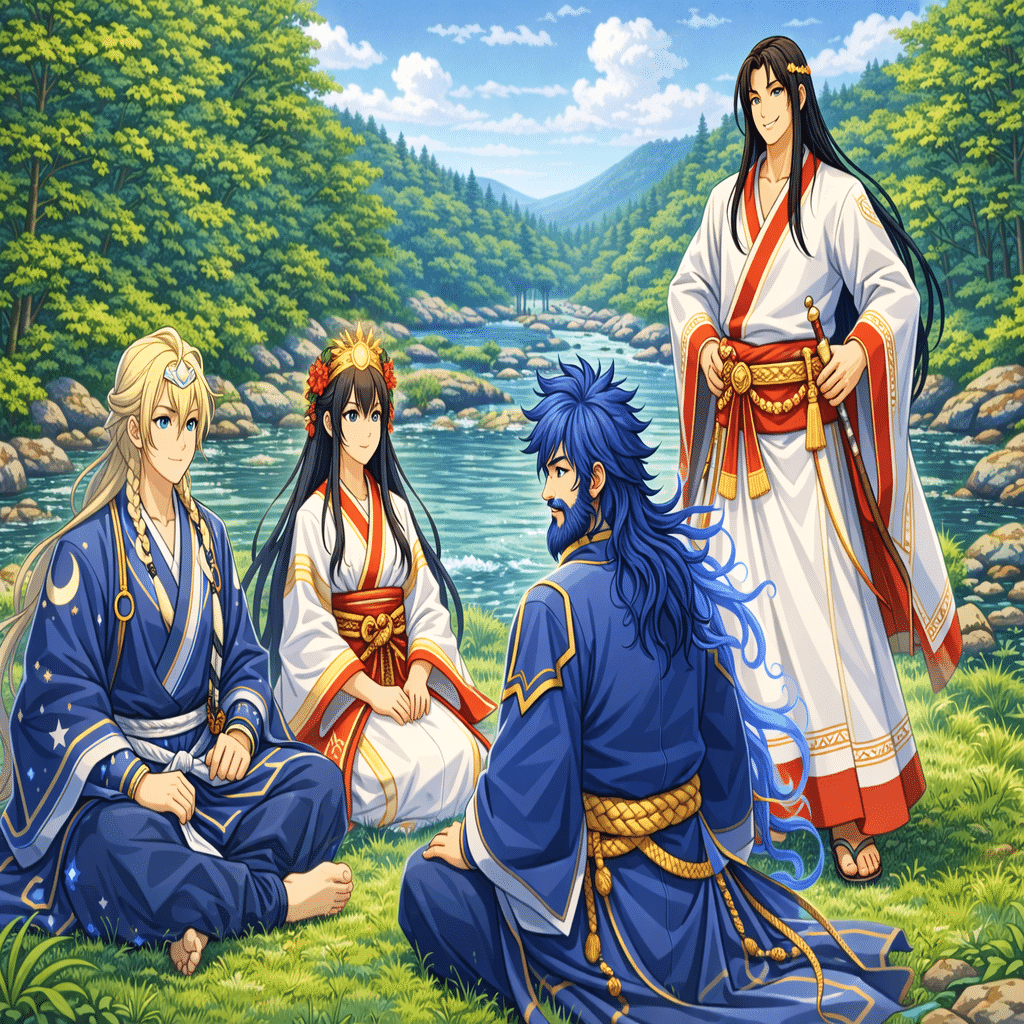 AIイラスト日本神話｜3．イザナギとイザナミの別れ｜ほぼ63世ヤマトタケル