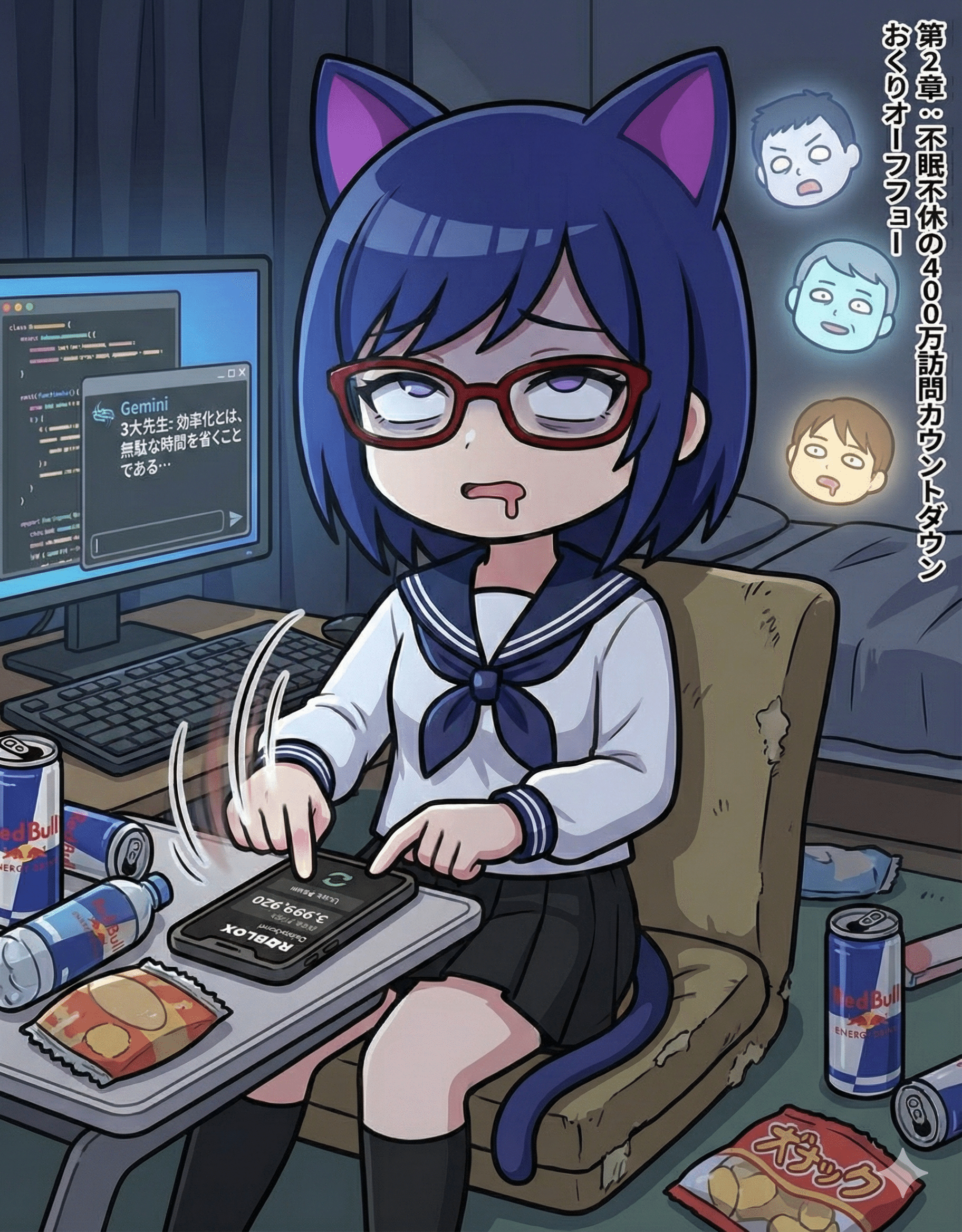 大爆笑】Roblox/400万訪問で壊れた私をGemini（AI）が小説化！XR Kaigi