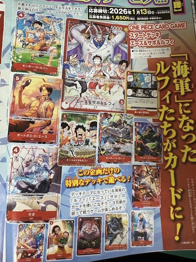 エース&サボ&ルフィ20セット応募用 週刊少年ジャンプ 【新年4•5合併