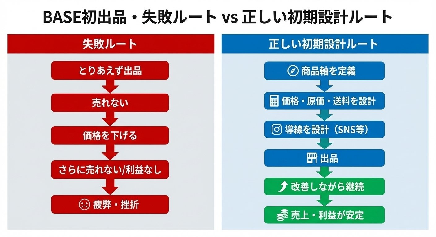 BASE攻略】「出品すれば売れる」は大間違い。集客ゼロのBASEで陥る5
