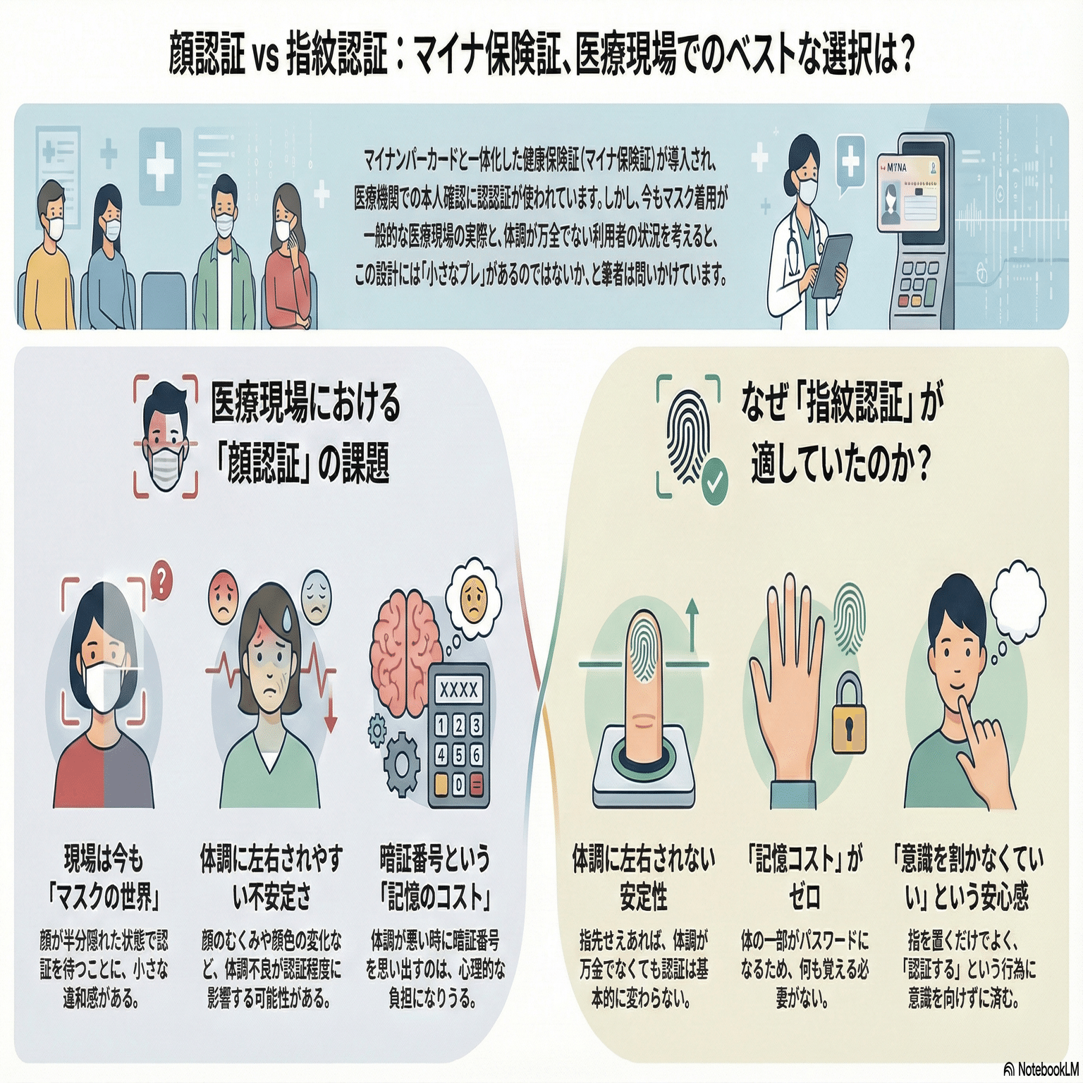 📝 マイナ保険証と指先の記憶｜なぜ医療の本人確認は「指紋認証」にしなかったのか？｜かしおぺあ@AI Prompt Architect