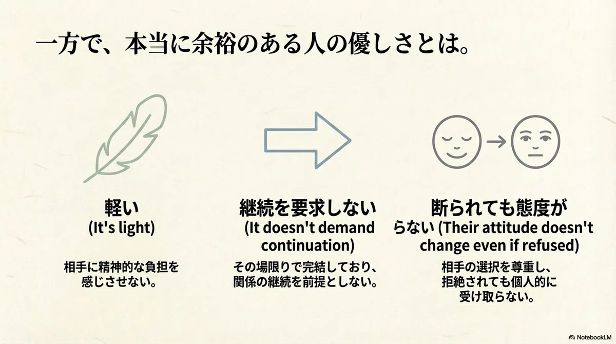 余裕がないはずなのに優しい人に注意| ️amanomaki 構造的に読み解く
