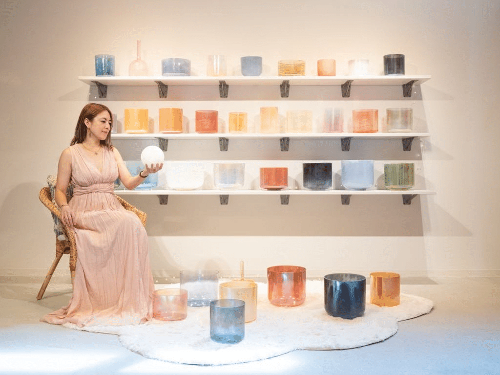 クリスタルボウル ハーモニーセット クリスタルボウル7チャクラカラー7インチー13インチ 7ボウルセット