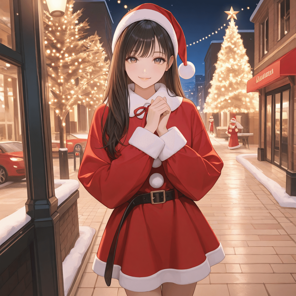 世界で1枚のオーダーメイド似顔絵☆プレミアムver☆クリスマス PixAIのクリスマスコンテストにイラスト投稿してみた！今回も超豪華