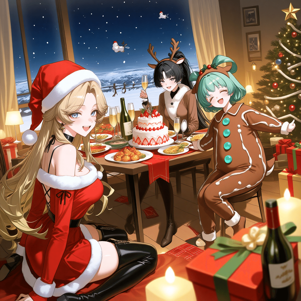 PixAIのクリスマスコンテストにイラスト投稿してみた！今回も超豪華