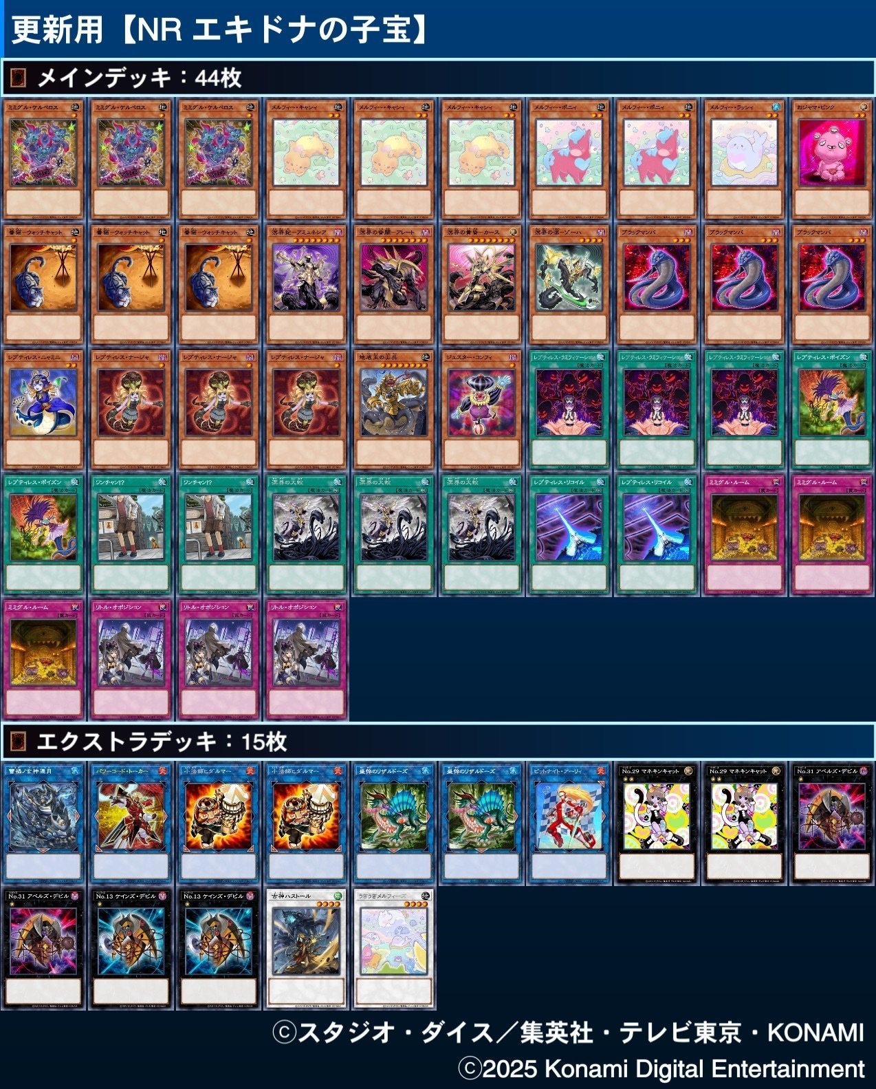 遊戯王 まとめ売り デッキ13種類 エクストラ多数  ほか多数 今年のデッキ2025 -NR編-【遊戯王ひとりアドカレ2025 Day24】｜帯衣青